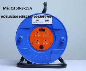 Ổ Lioa Rulô to dây 50mx2 15A-QT50-2-15A