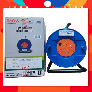 Ổ Lioa Rulô to dây 50mx2 15A-QT50-2-15A