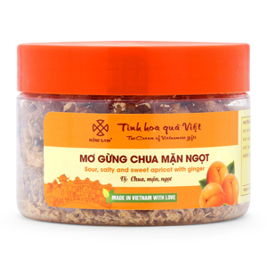 Ô mai mơ gừng chua mặn ngọt Hồng Lam - hộp 200g