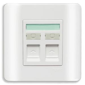 Ổ mạng đôi Cat5E Zencelo E8432RJS-5-G19