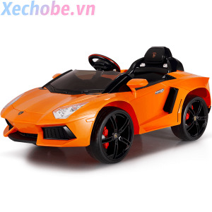 Ô tô điện Lamborghini trẻ em 6618 - màu đỏ/ cam