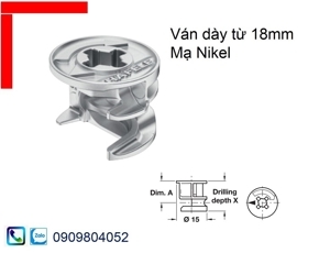 Ốc liên kết 15/18 mạ nickel Hafele 262.26.534