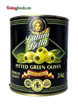 Ôliu xanh tách hạt Latino Bella – hộp 3kg