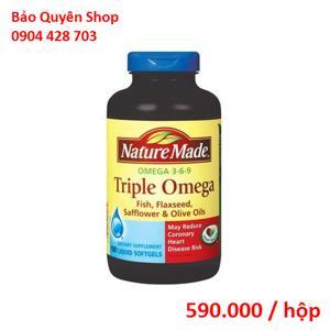 Viên uống hỗ trợ tim mạch, chống lão hóa Nature Made Triple Omega 3-6-9- 180 viên