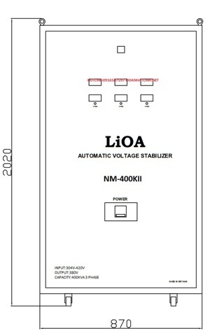 Ổn áp Lioa 3 pha khô điều chỉnh 3 pha độc lập NM-400KII