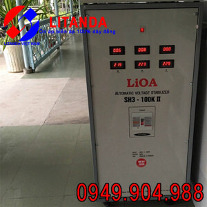 Ổn áp Lioa 3 pha khô điều chỉnh 3 pha độc lập SH3-100KII