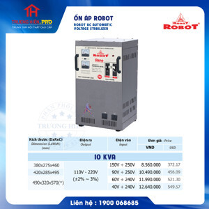 Ổn áp Robot 1 pha Reno 10KVA (40V - 240V)