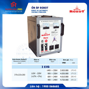 Ổn áp Robot 1 pha Reno 3KVA (40V - 240V)