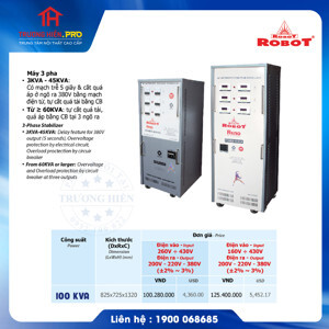 Ổn áp Robot 3 pha Reno 100KVA (160V - 430V)