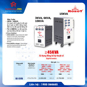 Ổn áp Robot 3 pha Reno 10KVA (160V - 430V)