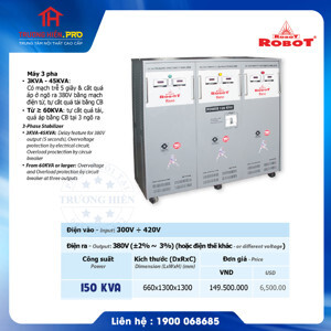 Ổn áp Robot 3 pha Reno 150KVA (300V - 420V)