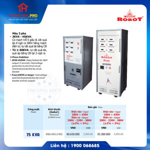 Ổn áp Robot 3 pha Reno 75KVA (160V - 430V)