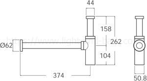 Ống chữ P cho lavabo American Standard A-8105