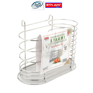 Ống đũa 2 ngăn có móc gài st_954 inox hàn quốc