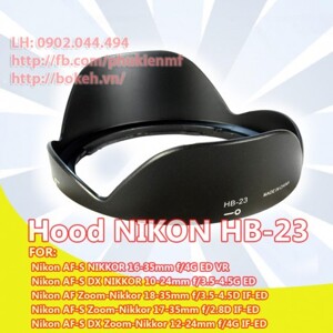 Ống kính Lens Hood for NIKON HB-23  10-24mm/17-35mm/18-35mm/12-24mm