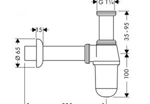 Ống xả thải Hansgrohe 589.29.923