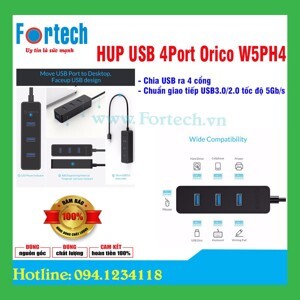 Bộ chia 4 Port USB 3.0 Orico W5PH4-U3