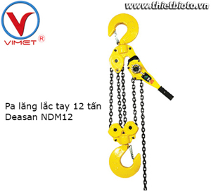 Pa lăng lắc tay Deasan NDM120 - 12 tấn