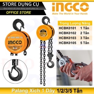 Pa lăng xích Ingco HCBK0101 - 1 tấn