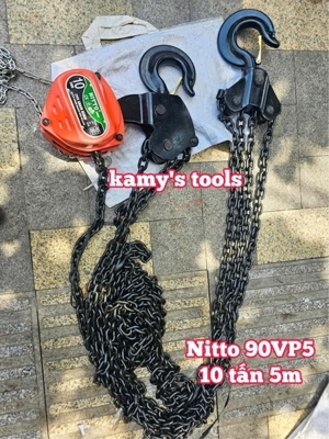 Pa lăng xích kéo tay 10 tấn 5m Nitto 90VP5