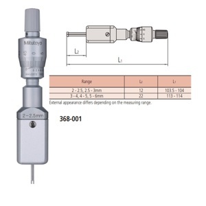 Panme 2 chấu đo lỗ Mitutoyo 368-001