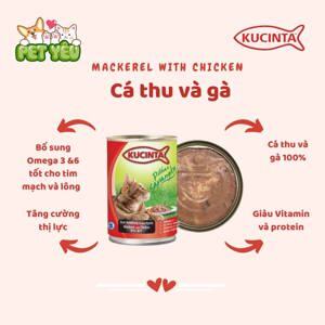 Pate cho mèo Whiskas Mackerel lon vị cá thu và cá mòi - 400 gram