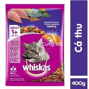 Pate cho mèo Whiskas Mackerel lon vị cá thu và cá mòi - 400 gram