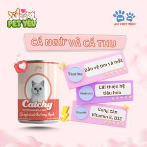 Pate cho mèo Whiskas Mackerel lon vị cá thu và cá mòi - 400 gram