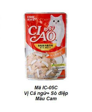 Pate Ciao vị cá ngừ và sò điệp cho mèo gói 60g