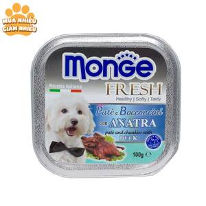 Pate Monge cho chó 100g vị vịt và cam