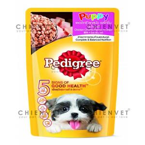 Pate Pedigree cho chó con vị gà nấu sốt 130g