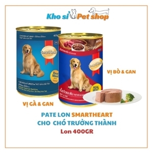 Pate Smartheart lon vị bò và cưu cho chó 400gr