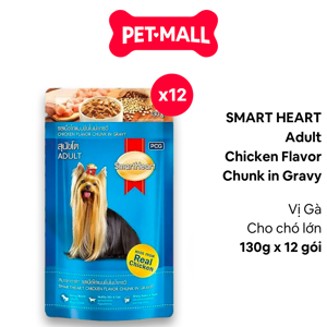 Pate Smartheart Puppy 130g - Chicken - 1 hộp 12 gói