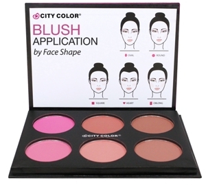 Phấn má City Color Glow Pro Blush Palette Matte Collection​ tông cam, nude, nâu