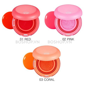 Phấn má hồng dạng nước TheFaceShop Hydro Cushion Blush #02 Coral