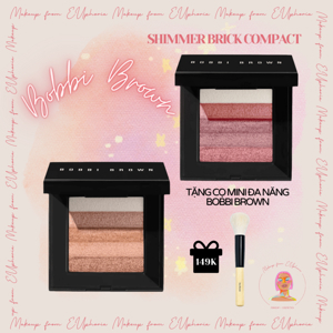 Phấn má, màu mắt, highlight Bobbi Brown Shimmer Brick #Rose