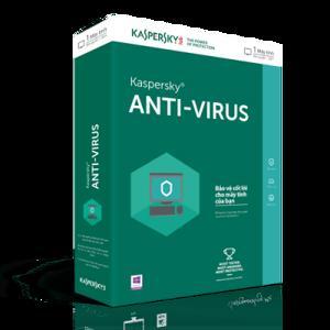 Phần mềm diệt virus Kaspersky Antivirus 3PC/1Y