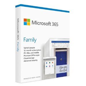 Phần mềm Microsoft Office 365 Family English APAC EM Subscr 1YR Medialess P6_ 6GQ-01144