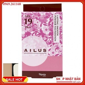 Phấn nền siêu mịn lâu trôi Naris Ailus Lasting Smooth Powder Foundation #140 Light Pink Beige