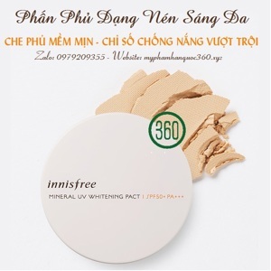 Phấn Nền Siêu Mịn Trắng Da Mineral UV Whitening Pact SPF 50+