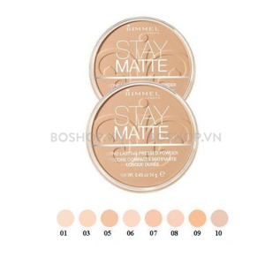 Phấn phủ dạng nén Rimmel London Stay Matte Pressed Powder 14g