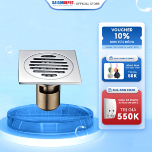 Phễu thoát sàn đồng mạ chrome ATMOR AH110W