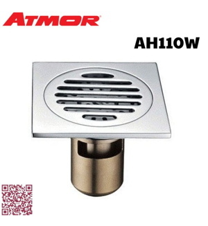 Phễu thoát sàn đồng mạ chrome ATMOR AH110W
