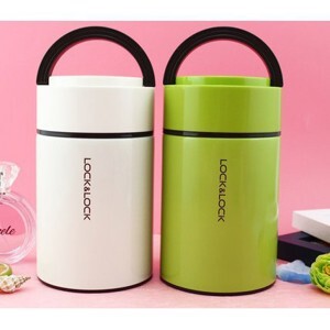 Phích - Bình giữ nhiệt Lock&Lock Column Food Jar LHC8022ORG - 750ML