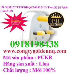 Phích cắm Lioa kiểu Anh chân cắm tròn PUKR