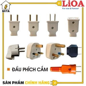 Phích cắm Lioa nối âm cho phích tròn và phích dẹt EU2TD