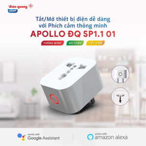 Phích cắm thông minh Điện Quang Apollo ĐQ SP1.1 01 Wifi