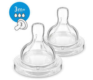 Bộ 2 núm vú chảy ra theo sự kiểm soát của trẻ Philips AVENT SCF635/27