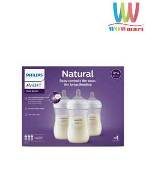 Bộ 3 bình sữa mô phỏng tự nhiên Philips Avent 260ml - màu 693, 694, 695