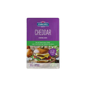 Phô mai Cheddar cắt lát Emborg – 8 miếng/150g